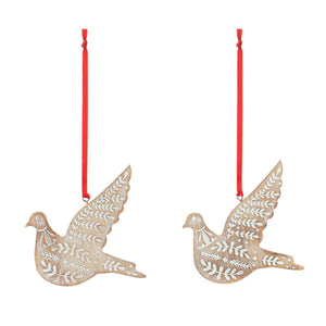 Dove One to Keep, One to Share Ornament Set - 3in