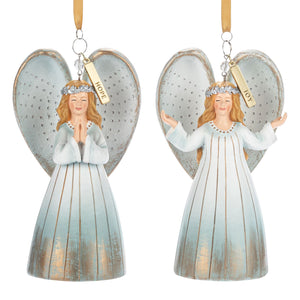Guardian Angel Joy & Hope Ornaments 2 Assorted - 3x6in