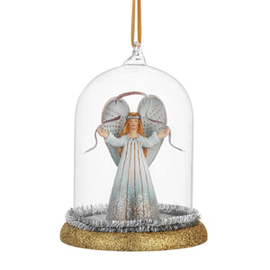 Guardian Angel Peace & Love Cloche Ornament - 3.5x5.5in