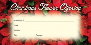 Christmas Flower Offering Envelopes