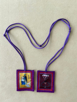 Purple Scapular (The Scapular Of Benediction and Protection)