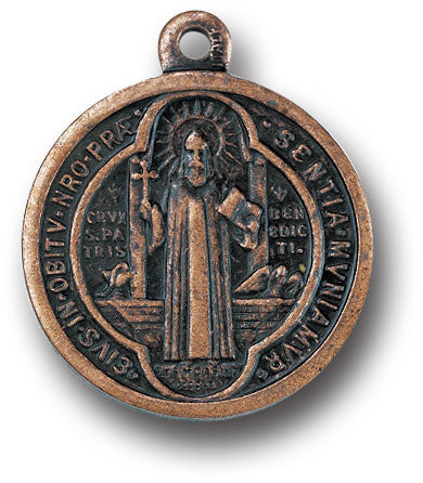 Large copper St Benedict medal