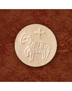 1-3/8" Wheat Altar Bread with Lamb Design