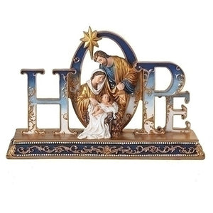 HOPE HOLY FAMILY BLUE AND GOLD SCENE