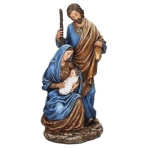 HOLY FAMILY BLUE AND GOLD FIGURE; JOSEPH'S STUDIO
