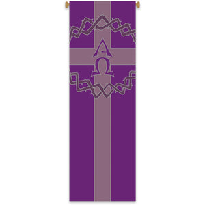 Lent Banner, Crown of Thorns, Alpha-Omega