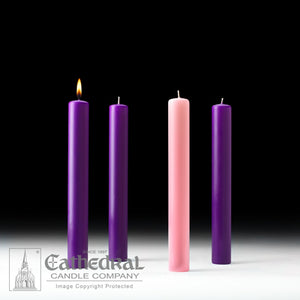 Advent Candles 1-1/2" x 12"  (51% Beeswax)