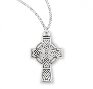 Irish Celtic Cross Sterling Silver Pendant, NOT ALWAYS AVAILABLE IN SHOWROOM