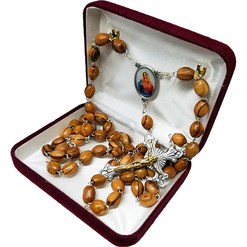 Olive Wood Rosary - Immaculate Heart of Mary