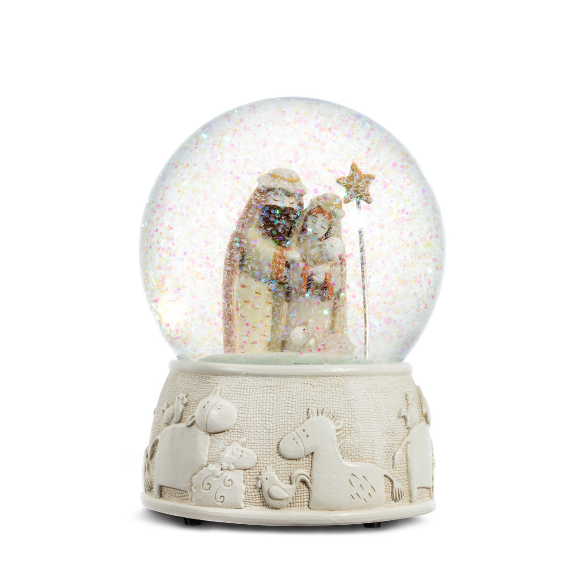 Musical Holy Family Snow Globe – Tallys Religious Gifts And Church Supplies