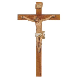 Wood tone Crucifix