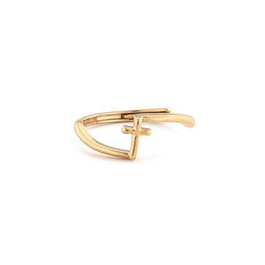 Gold Cross Ring - Adjustable fits sizes 4 to 9