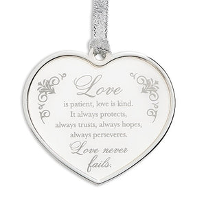 2.5"H Love is Patient Ornament