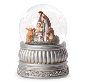 5.7"H Mus Swirl Dome w/Holy Family