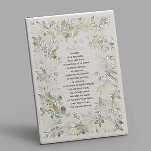 8"H Psalm 23 Wall Plaque, Easel Back