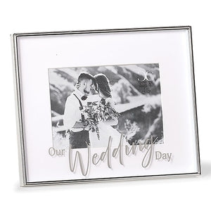 7"H Wedding Script Frame 4x6; Caroline Collection