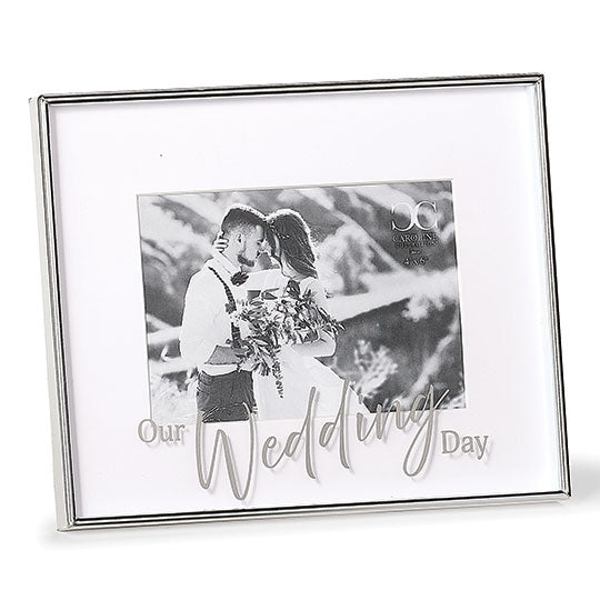 7"H Wedding Script Frame 4x6; Caroline Collection