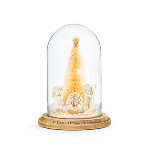 O' Come Emmanuel Nativity Light Up Cloche - 5.5x9.5in