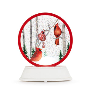 Sparkly Red Cardinal LED Snow Globe - 4x5.5in