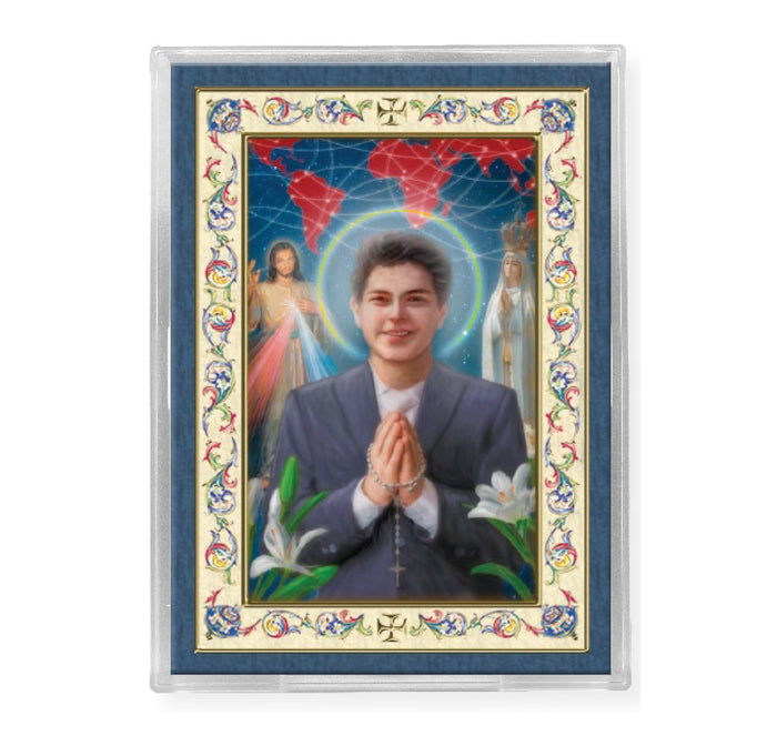 Saint Carlo Acutis Magnetic-Easel Frame