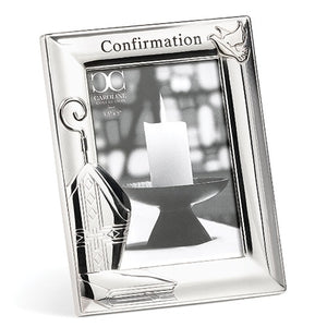 6.75"H Confirmation Frame Dove 3.5x5; Caroline Collection
