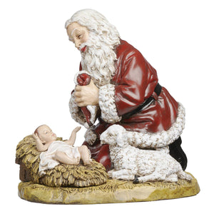 Kneeling Santa Figure, 13 inch