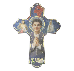 Saint Carlo Acutis Wooden Wall Cross