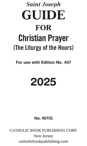 2025 Annual Guide for Christian Prayer, Large Print