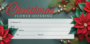 Christmas Flower Offering Envelopes