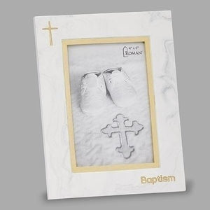 8.5"H Marble Baptism Frame