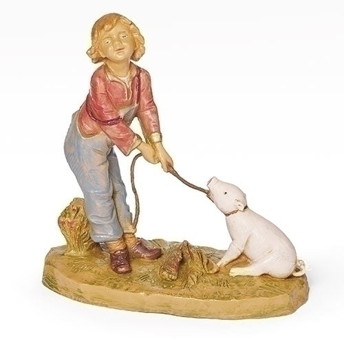 5" Scale Zeke, Boy with Pig Nativity Figure