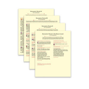 Concelebration Cards for Eucharistic Prayers