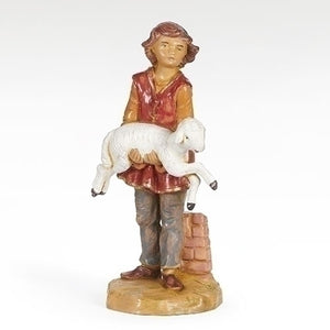 5" Scale Ari, Young Shepherd With Sheep Nativity Figure