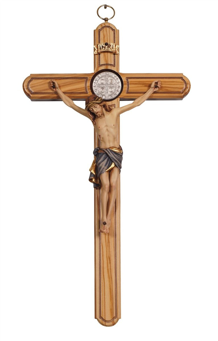 St. Benedict Crucifix; Siena Corpus on Olive Tree Cross