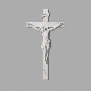 13.5"H Wall Crucifix, Marble Look