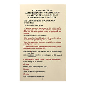 Excerpts from the Administration of Communion and Viaticum to the Sick