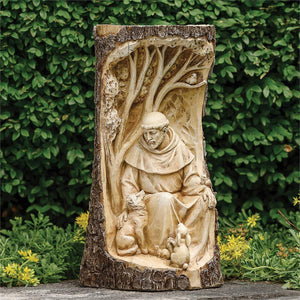 14"H Carved St. Francis Garden Statue