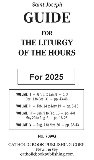 2025 Annual Guide for Liturgy of the Hours, Large Print