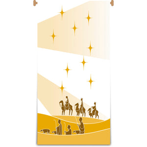 Christmas Banner, Three Wise Men, 48" X 24"