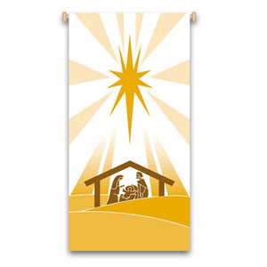 Christmas Banner, Holy Family, 48" X 24"