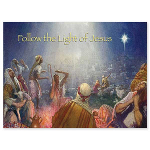 Follow the Light of Jesus, Spirit of Christmas Card