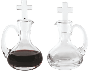 Cruets, cross stopper