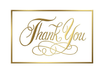 Gold Thank You Card