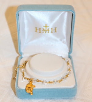 5 mm Crystal Gold Plated Bracelet