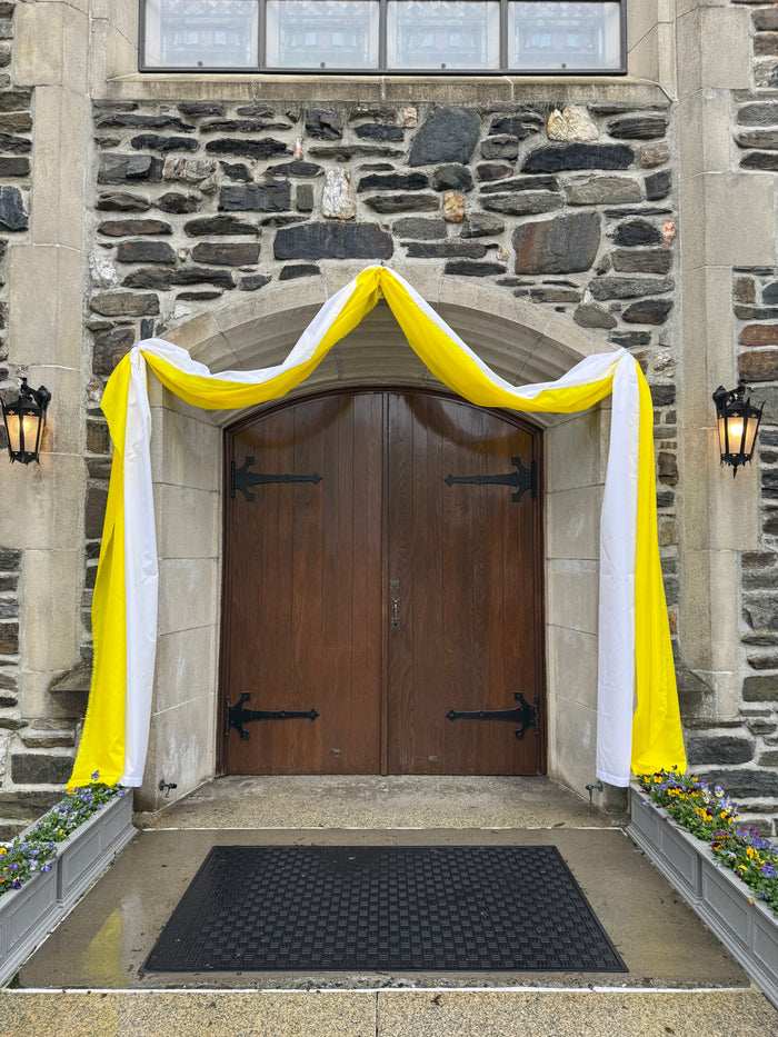 Gold & White Papal Bunting