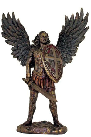 11" St. Michael in Cold Cast Bronze