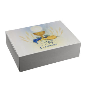8 1/4" x 6" x 2 1/4" First Holy Communion Keepsake Box