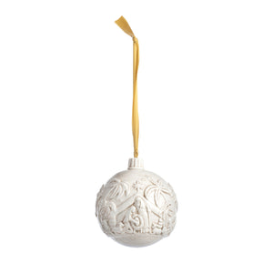 Ceramic Christmas Journey Nativity Ball Ornament