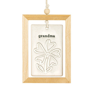Grandmas Hearts Framed Hanging Plaque