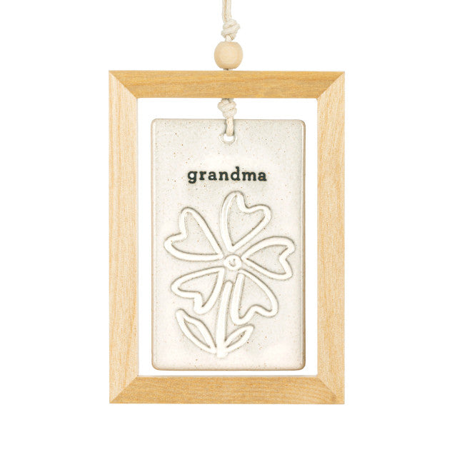 Grandmas Hearts Framed Hanging Plaque